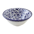 thumbnail image 2 of Ceramic Palestine Blue Floral Serving Deep Bowl Set, 2 of 4