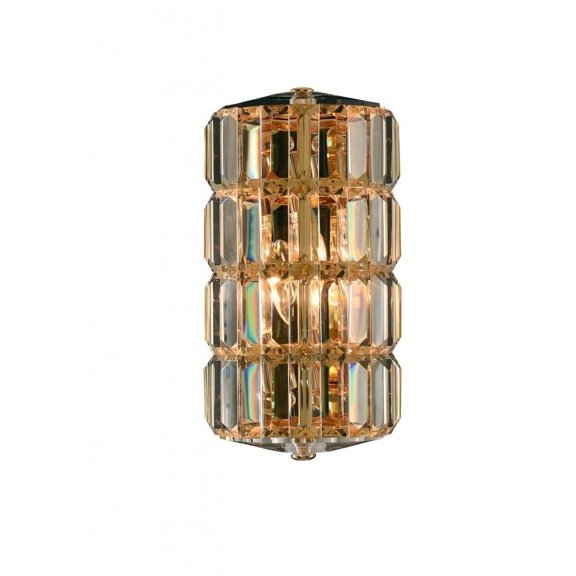 025720-010-FR001-Allegri Lighting-Julien - Two Light Small Wall Sconce   Chrome Finish with Firenze Clear Crystal