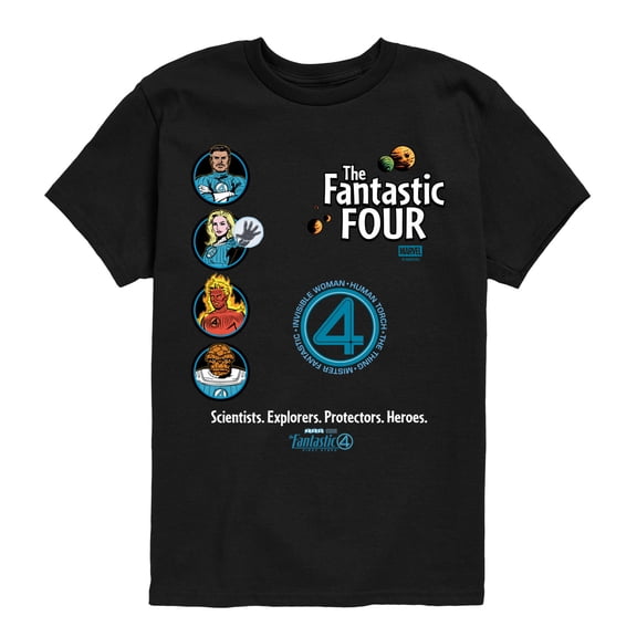 Marvel - Fantastic Four Scientists Explorers Protectors Heroes - Youth Short Sleeve Graphic T-Shirt