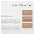 thumbnail image 2 of Double-Brushed Patterned Microfiber Twin Sheet Set 3 Piece – Oeko-TEX Certified Ultra Soft & Wrinkle-Free - 16" Deep Pocket Sheets - Easy Care Twin Size - of Vines Light Gray, 2 of 8