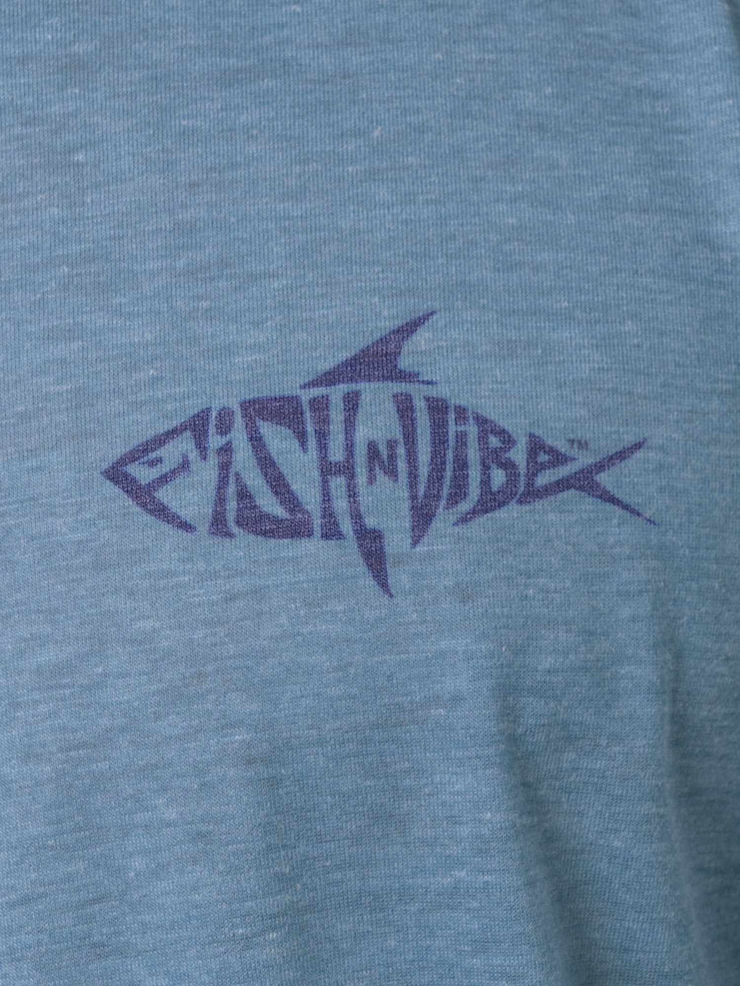 Fish N Vibe Men's Short Sleeve Fishing Performance Outdoor Graphic T-Shirt, Blue Shadow, 3XL
