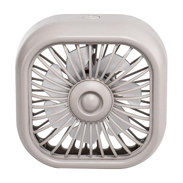 Ventilador de coche pequeño con alimentación USB, 3 velocidades, ajustable, para refrigeración de vehículos. Caqui