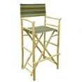 thumbnail image 1 of Statra Bamboo Indoor Outdoor Canvas Directors Chair Barstool - Set of 2, 1 of 11