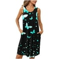 thumbnail image 2 of Tnhcen Vintage-Inspired Sleeveless Sleepwear Dress for Women Pockets Wrinkled Front, Round Neck Cozy Sleeping/Lounging, S-2XL, 2 of 5
