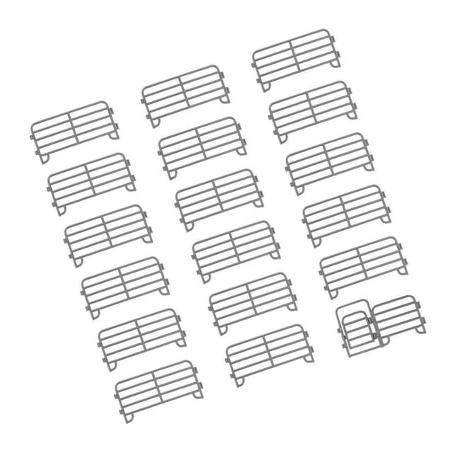 DIY Miniature Corral Fencing Kit Plastic Fence Model Playset Horse Corral 18pcs Style A