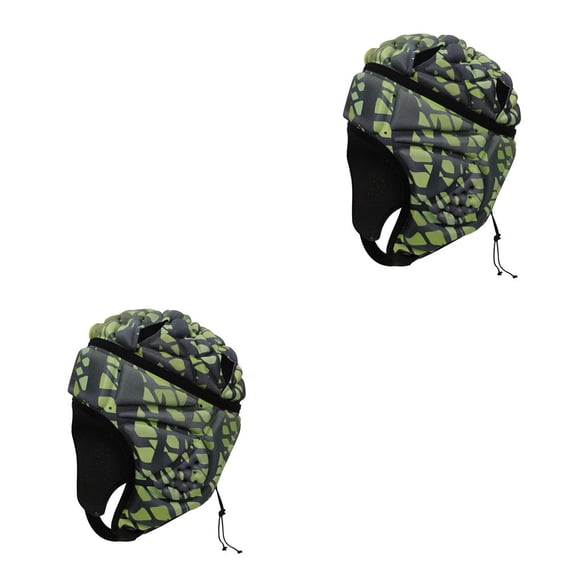 Sonducket EVA portero Rugby fútbol fútbol casco Rugby sombrero cabeza Protector guardia verde Verde 2piezas