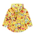 thumbnail image 4 of IROINNID Toddler Kids Baby Girls Fashion Cute Cartoon Butterfly Pattern Windproof Jacket Detachable Hooded Coat, 4 of 9
