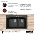 thumbnail image 4 of Karran QT-711 Drop-In Brown Quartz Composite 33 in. 1-Hole 60/40 Double Bowl Kitchen Sink, 4 of 12