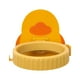 thumbnail image 1 of Soporte de almacenamiento para secador de pelo, montado en la pared, sin perforaciones, dibujos animados, soporte fuerte, manos libres para baño, pato amarillo, 1 of 2