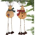 thumbnail image 1 of Adornos para árbol de Navidad, paquete de 2, reno de madera grande hecho a mano, 1 of 5