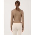 thumbnail image 3 of XINQIHANG Women's Lightweight Stretchy Workout Full Zip Running Track Jacket with Thumb Holes, 3 of 7