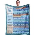 thumbnail image 1 of LHSHID to My Man to My Man Gifts Blanket Valentines Gifts for Him Best Man Boyfriend Husband Birthday Gifts Valentines Day Anniversary Christmas Wedding Romantic Gifts for My Man 60"x80", 1 of 7