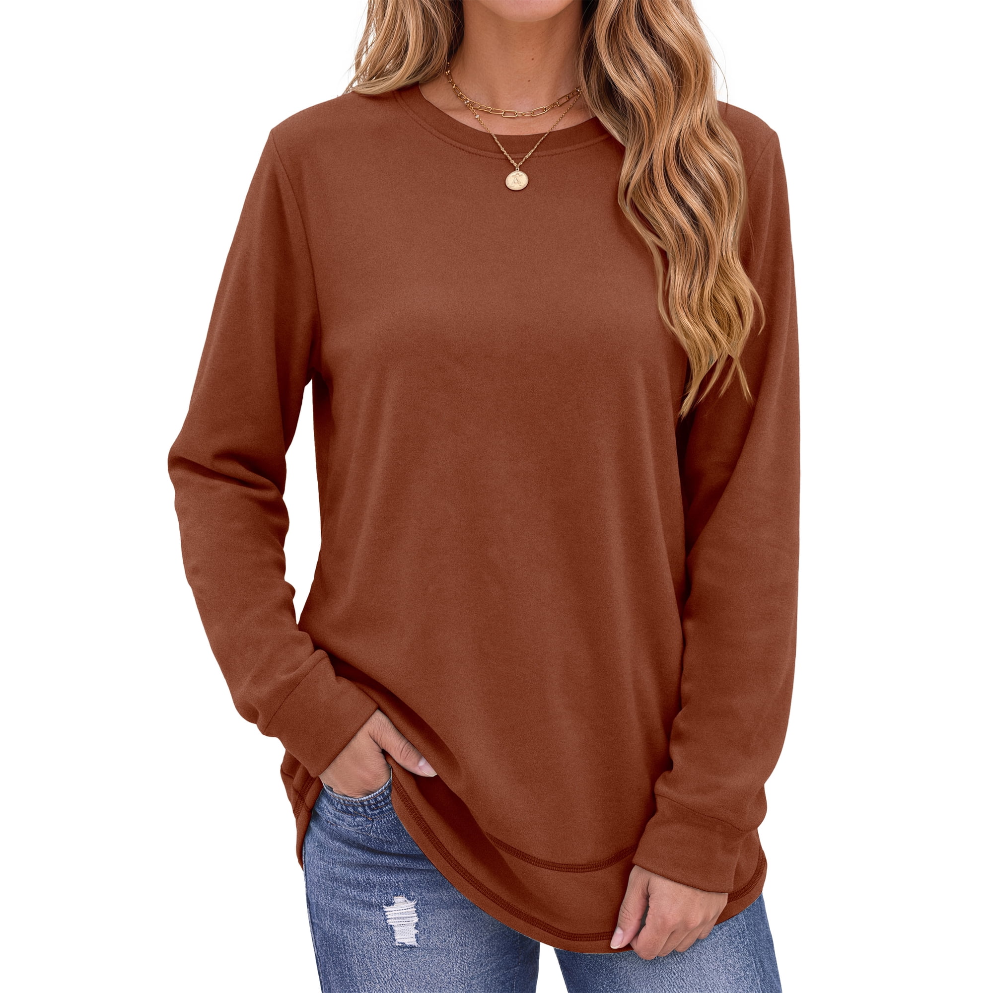 Fantaslook Sweatshirts for Women Crewneck Casual Long Sleeve Shirts Tunic Tops