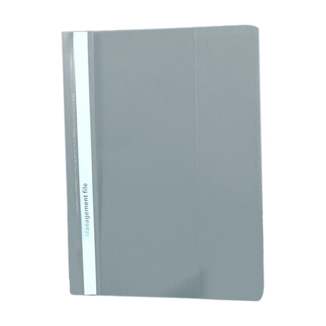 Grey File Folder A4 Polypropylene with Transparent Front Cover, Assorted Color Plastic Report Covers with Prongs, Clear Front Report Cover for Presentation, Document, Back to School
