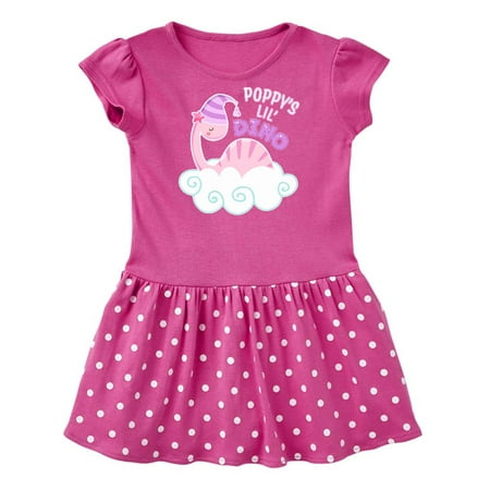 

Inktastic Poppy s Lil Dino with Cute Pink Baby Dinosaur Gift Baby Girl Dress
