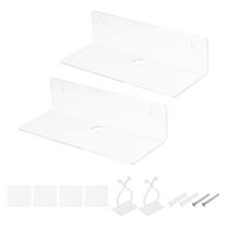 2 Pack Acrylic Shelves for Wall, 9 Inch Clear Floating Shelves Wall Mount