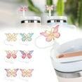 thumbnail image 2 of 6pcs Sparkling Straw Topper Cute Butterfly Cup Fitting Silicone Straw Dust, 2 of 9