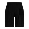 thumbnail image 6 of WREESH Men's Corduroy Shorts Sweat Shorts Elastic Waist Drawstring Shorts with Pockets Lightweight Summer Shorts Loose Fit Black, 6 of 7