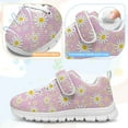 thumbnail image 6 of Psesaysky Daisy Pattern Printed Shoes for Children Girls Hook & Loop Breathable Comfortable Sneakers Casual Shoes Size 11-15, 6 of 7
