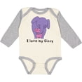 thumbnail image 3 of Inktastic I Love My Sissy Elephant Purple Pink Boys or Girls Long Sleeve Baby Bodysuit, 3 of 5