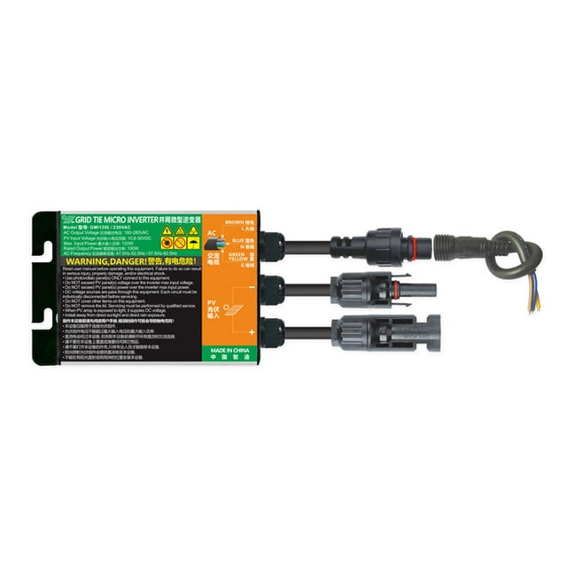 ZheElen Solar Grid Tie Micro Inverter Easy Install Reliable Performance Versatile Applications Grid Inverter GMI120L 10.8-30V,180V-280VAC 1Set