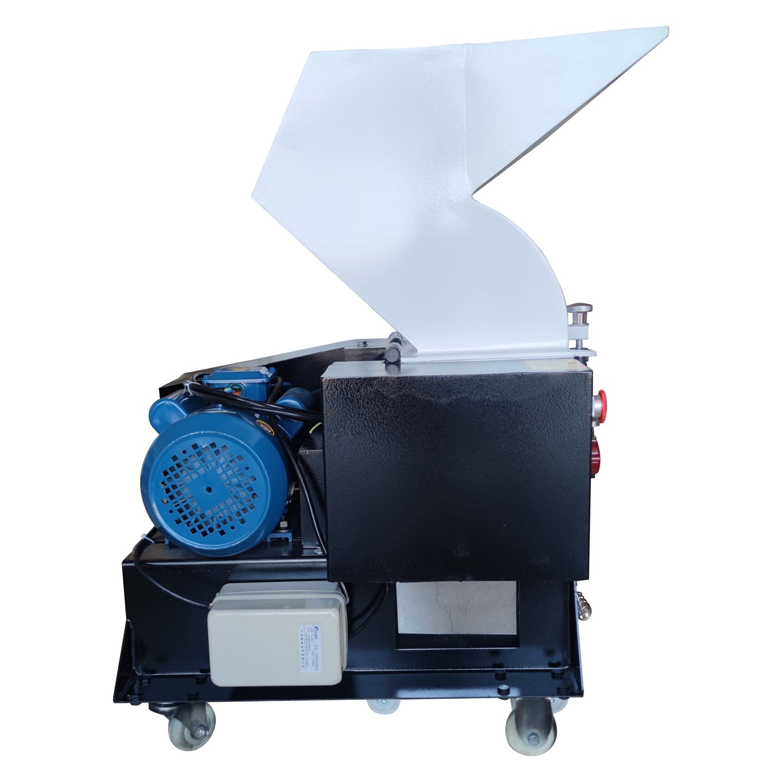 White Plastic Shredder Machine Bottle Granulator Crusher Commercial 220V 1PH 50HZ 2.2KW