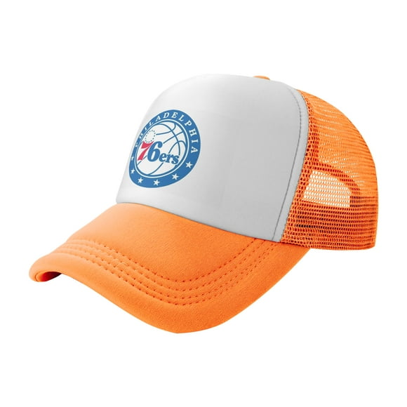 Chapeaux de Camionneur Philadelphia 76ers Orange Taille Unique Réglable Snapback Chapeau