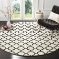 thumbnail image 2 of SAFAVIEH Chatham Jacob Geometric Quatrefoil Wool Area Rug, Ivory/Black, 10' x 14', 2 of 10