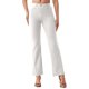 thumbnail image 1 of Pantalones casuales de mujer con pernera recta - Cintura elástica con bolsillos con botones - Poliéster y spandex - Versátiles para el trabajo y el ocio - Tallas S-XXL, 1 of 6
