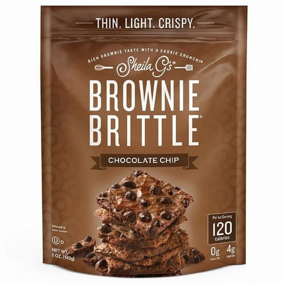 Sheila G'S Brownie Brittle Snacks Chocolate Chip 5.0 oz Pack of 2
