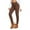 Brown, variant on Women's High Waist German Velvet Yoga Leggings Solid Color Casual Warm Comfort Fit Pants for Everyday Wear