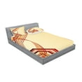 thumbnail image 2 of Ambesonne Modern Fitted Sheet & Pillow Sham Set, Abstract Curvy Stripes, Queen, Multicolor, 2 of 2