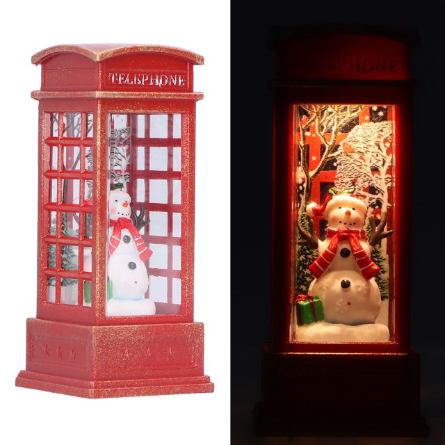 Adornos para cabinas telefónicas, decoraciones navideñas, adornos para cabinas telefónicas de escritorio, adornos para el hogar, ingeniería de precisión