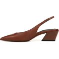 thumbnail image 3 of Franco Sarto Women's Tobacco Leather A-Gena Slingback Pointed Toe Pumps 11M, 3 of 5