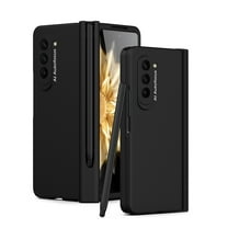 ELEHOLD for Samsung Galaxy Z Fold 5 2023 Rugged Case with Pen Slot Hinge Protection Built-in Screen Protector Shockproof Anti-Fingerprint Lightweight Protective Case with Pen Stylus, Black