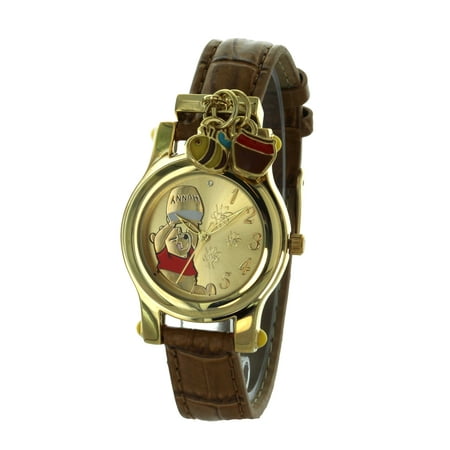 Disney Italian Charm Watch - Winnie The Pooh Wrist Watch WTP152 With Cute Charm