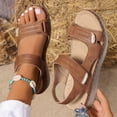thumbnail image 4 of KEVCHE Womens Arch Support Walking Sandals, Comfortable Open Toe Wide Width Orthopedic Sandals, Adjustable Hook Loop Strap Summer Dressy Non Slip Slingback Flat Sandals, 4 of 8