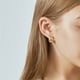 thumbnail image 5 of Aretes de Aro de Oro Grueso Chapados en Oro de 18K para Mujer, Regalo de Joyería Minimalista, 5 of 7