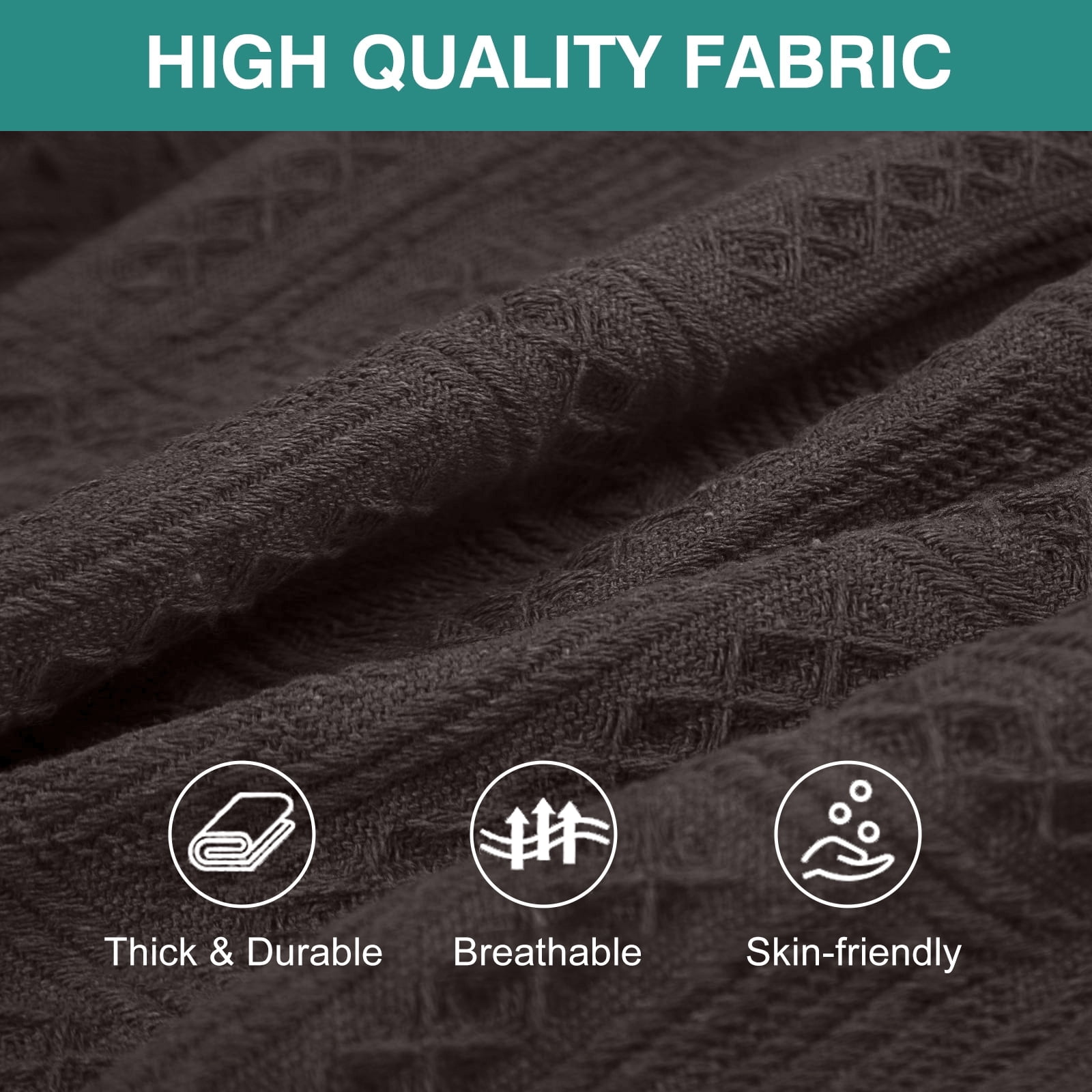 Sanmadrola Sofa Cover, Couch Covers for 2 Cushion Couch Sofa, Sectional Couch Covers for L Shaped Couch Cover, Living Room Sofa Throws Sofa Slipcovers for Pets, Kids (71"x 102",Loveseat, Chocolate)