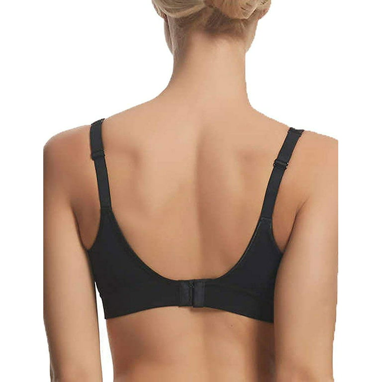 Gloria Vanderbilt Women's Seamless Wire Free Bra with Removable Pads (2  Pack) (Black- Nude, X-Large)