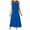 Blue, variant on Joau Women's Summer 2 Piece Outfits Linen Crop Tank Top Lounge Matching Sets & Wide Leg Flowy Long Pants with Pockets Tracksuits Set Streetwear