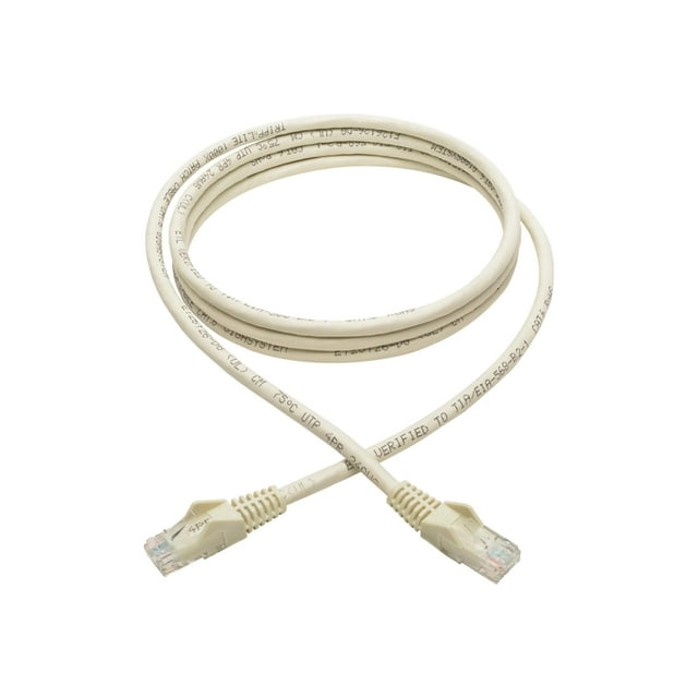 Eaton Tripp Lite Series Cat6 Gigabit Snagless Molded (UTP) Ethernet Cable (RJ45 M/M), PoE, White, 6 ft. (1.83 m) - Patch cable - RJ-45 (M) to RJ-45 (M) - 6 ft - UTP - CAT 6 - IEEE 802.3ab/IEEE 802.5 - molded, snagless, stranded - white