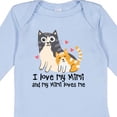 thumbnail image 4 of Inktastic I Love My Mimi Loves Me Cat Boys or Girls Long Sleeve Baby Bodysuit, 4 of 5