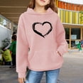thumbnail image 3 of Mercatoo Teen Girls' Cute Sweatshirts with Hood Kids Oversized Long Sleeve Pullover Tops with Pocket Fall Winter School Trendy Clothes, 3 of 8