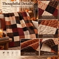 thumbnail image 5 of Fall Quilted Throw Blanket Autumn Patchwork Polyester Holiday Decorative Bedding Checkered Cozy Blankets for Home Sofa Couch Bed Home Decor, 5 of 9