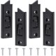 thumbnail image 1 of pares de pestillos de inclinación para ventanas de repuesto y cerraduras de hardware de construcción de plástico, reemplazo de cerradura deslizante con espaciado central de 2 orificios a presión con, 1 of 8