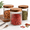 17 fl.oz-3X, variant on Spaghetti Jars-60oz-2x Ribbed Borosilicate Glass Food Storage Canisters with Airtight Wood Lids
