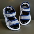 thumbnail image 4 of WERYOUNG Girls Boys Sandals Hook And Loop Strap Open Toe Non- Soft Sole Beach Shoes Child Versatile Beach Sandals,Blue,1-2 Years, 4 of 4