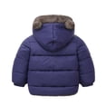 thumbnail image 4 of enyan Toddler Baby Coat Bear Hooded Winter Jacket Fleece Snowsuit Windproof Outerwear for Infant Boy Girl Blue，4-5 Years, 4 of 7
