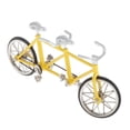 thumbnail image 3 of Modelo de bicicleta clásica a escala 1:16, para tienda, decoración, hogar, oficina, coleccionables, juguetes. Plata amarillo, 3 of 7
